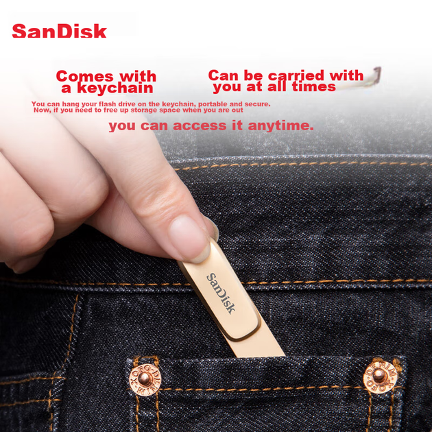 Мобільний флеш-накопичувач SanDisk 64 ГБ Type-C USB 3.2, колір DDC4 Deep Space Gray, швидкість читання 400 МБ/с, автоматичне резервне копіювання, флеш-накопичувач з двома інтерфейсами, сумісний з телефонами, планшетами та комп'ютерами - изображение 9