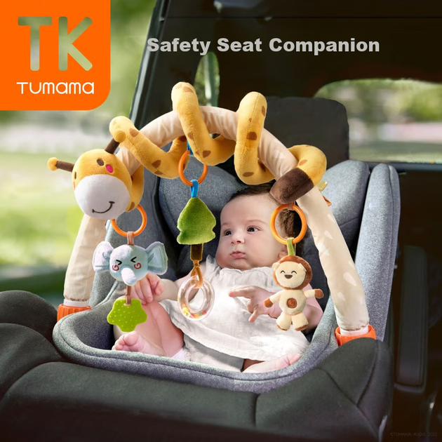 Подвесной колокольчик для детской кроватки Tumama Kids, погремушка для новорожденных, подвесной кулон для коляски или колыбели, погремушка двойного назначения для автомобиля или кроватки. - изображение 10