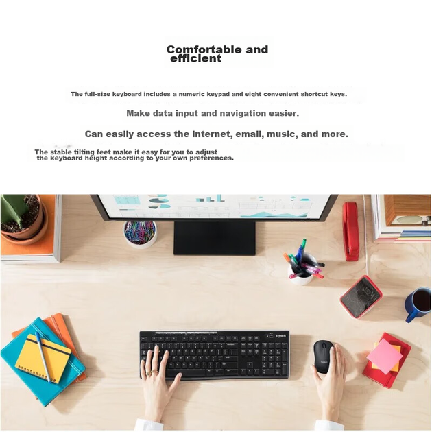 Клавиатура беспроводная Logitech K270 Wireless Black - Фото 8 Клавиатура беспроводная Logitech K270 Wireless Black - изображение 8