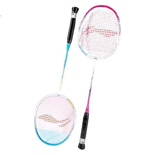 Ракетка для бадминтона Li-Ning, пара ракеток Leiting 9 из карбонового композита, карбоновый стержень, для начинающих, с предварительно натянутыми струнами, в комплекте с воланом и рукояткой. - зображення 2