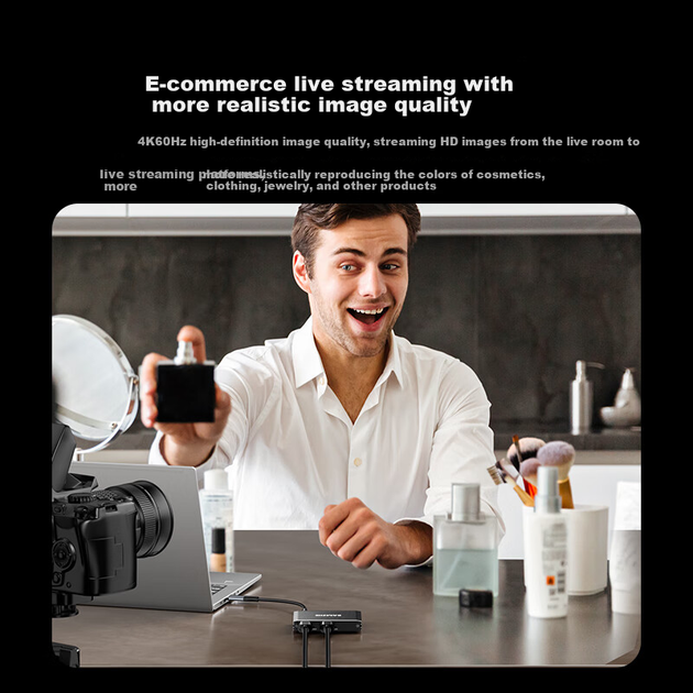 Карта відеозахоплення Sanze HDMI 4K60Hz HD RGB24 для PS5/Switch/Sony Canon Nikon камери ноутбук мобільний запис ігор прямих трансляцій - Фото 8 Карта відеозахоплення Sanze HDMI 4K60Hz HD RGB24 для PS5/Switch/Sony Canon Nikon камери ноутбук мобільний запис ігор прямих трансляцій - изображение 8
