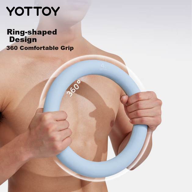 Круглая гантель Yottoy для мужчин и женщин, для домашнего фитнеса, формирователь фигуры, из чистого железа с пластиковым покрытием, 4 кг, цвет «Смог-синий». - изображение 5