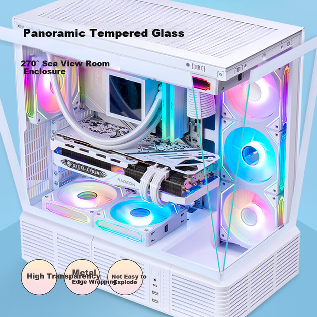 Корпус SAMA Jingjie Lite ATX Seaside View White - изображение 7