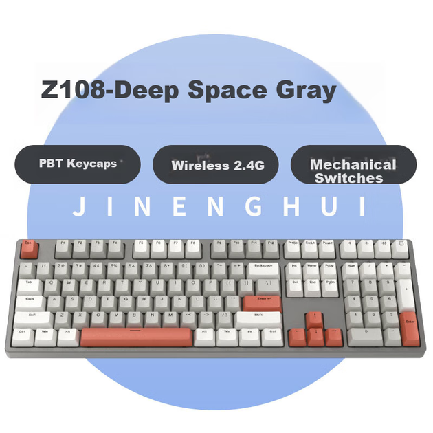 Клавиатура беспроводная IKBC Z108 Wireless 108Key Space Gray - Фото 2 Клавиатура беспроводная IKBC Z108 Wireless 108Key Space Gray - изображение 2