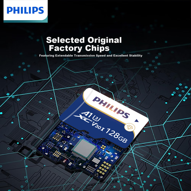 Карта памяти PHILIPS microSDHC 32GB UHS-I U3 V30 A1 (FM33TF-B) - изображение 2