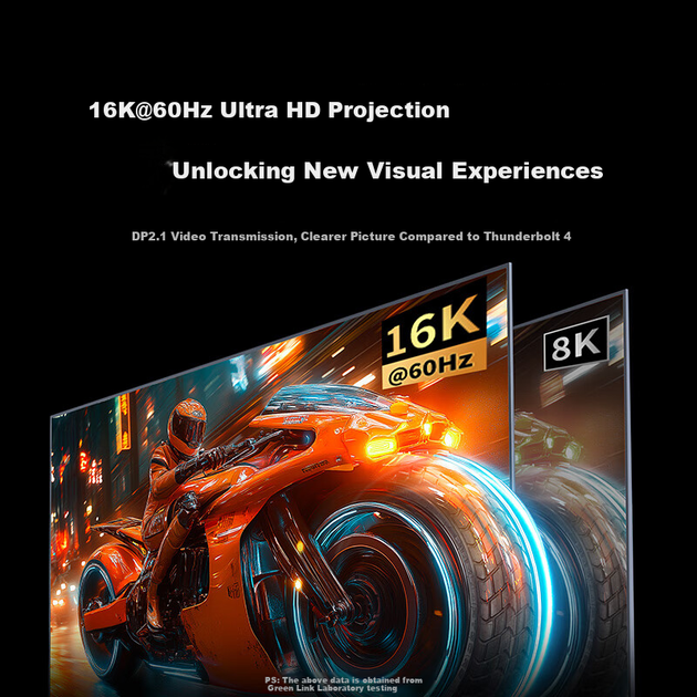 Кабель UGREEN Thunderbolt 5 сертифікований Intel, USB4, PD 240 Вт, Type-C, для 16K - зображення 7