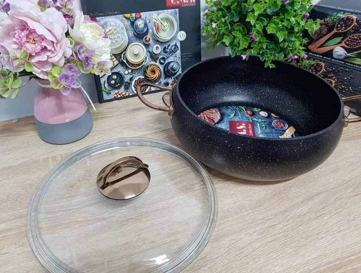 Кастрюля O.M.S. Collection 3141-30 см 7,5 л Bronze - изображение 2