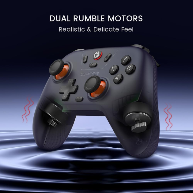 Бездротовий геймпад GameSir Nova Lite Space Purple джойстик з датчиками Холла Bluetooth 2.4G для ПК Android iOS Switch Steam Deck - Фото 5 Бездротовий геймпад GameSir Nova Lite Space Purple джойстик з датчиками Холла Bluetooth 2.4G для ПК Android iOS Switch Steam Deck - зображення 5