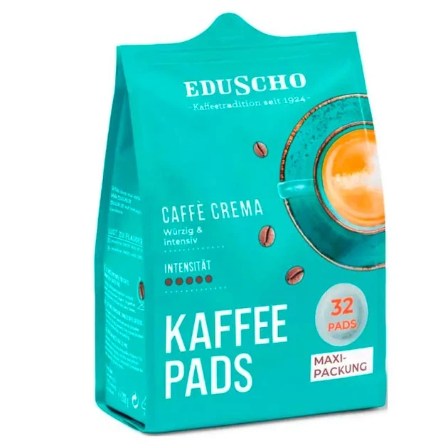 Кава в чалдах Eduscho Kaffeepads Caffè Crema 32 порцій Philips Senseo 62 мм - Фото 4 Кава в чалдах Eduscho Kaffeepads Caffè Crema 32 порцій Philips Senseo 62 мм - зображення 4