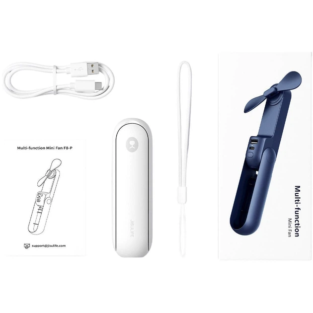 Портативний вентилятор JisuLife F8X White [167293] - зображення 7