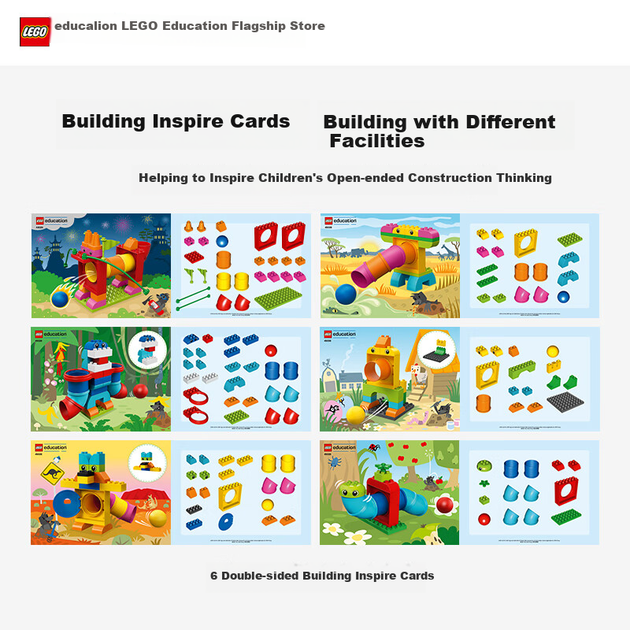 LEGO Education, 3-6 лет+, Duplo 45026 Большой набор для игры с трубами из частиц, развивающая игрушка для раннего обучения, украшение для дома. - изображение 4