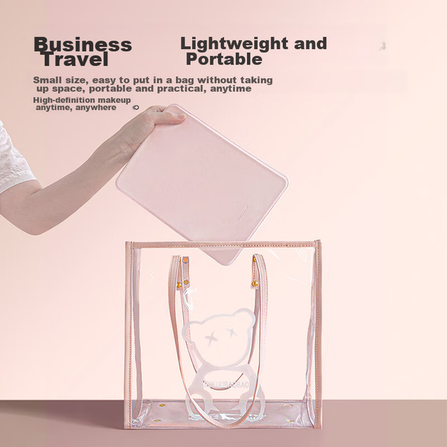 Зеркало для макияжа DOCOLAB LED с подсветкой портативное складное настольное - изображение 8