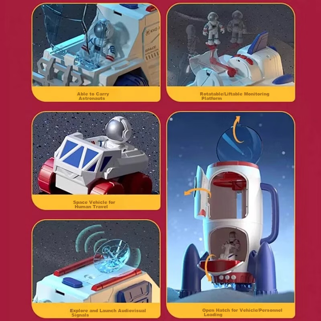 Іграшка-ракета Mabaozibao «Космонавт», модель шаттла, для хлопчиків 3-6 років - Фото 5 Іграшка-ракета Mabaozibao «Космонавт», модель шаттла, для хлопчиків 3-6 років - зображення 5