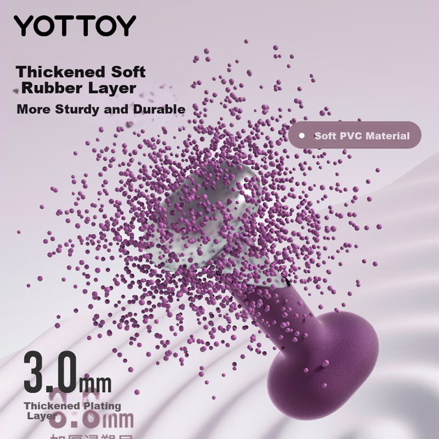 Гантели Yottoy High-End с покрытием из резины для мужчин и женщин, для домашнего фитнеса, для формирования мышц, из цельного чугуна, розово-фиолетовые, весом 3 фунта. - изображение 5