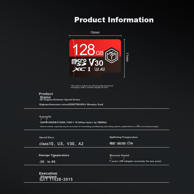 Карта памяти JD Premium microSDXC 512GB UHS-I U3 V30 A2 (JZ-MicroSD-512G-ZZJS) - изображение 6