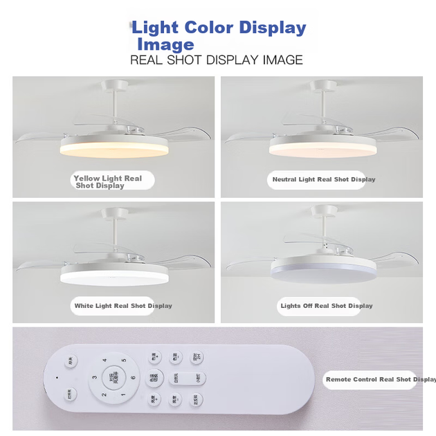Вентилятор потолочный Foshan Lighting с подсветкой, 42", 76Вт - изображение 4
