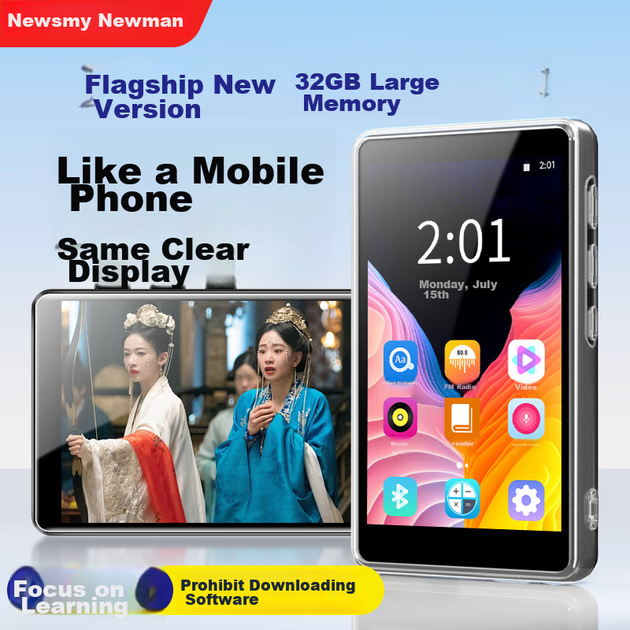 Newsmy M11 MP4-плеєр портативний музичний плеєр 4.0 Smart WiFi Інтернет-підключення MP3-плеєр для старшокласників музичний плеєр Mp5 студентський роман для читання електронних книг відеопристрій 16 ГБ - зображення 4