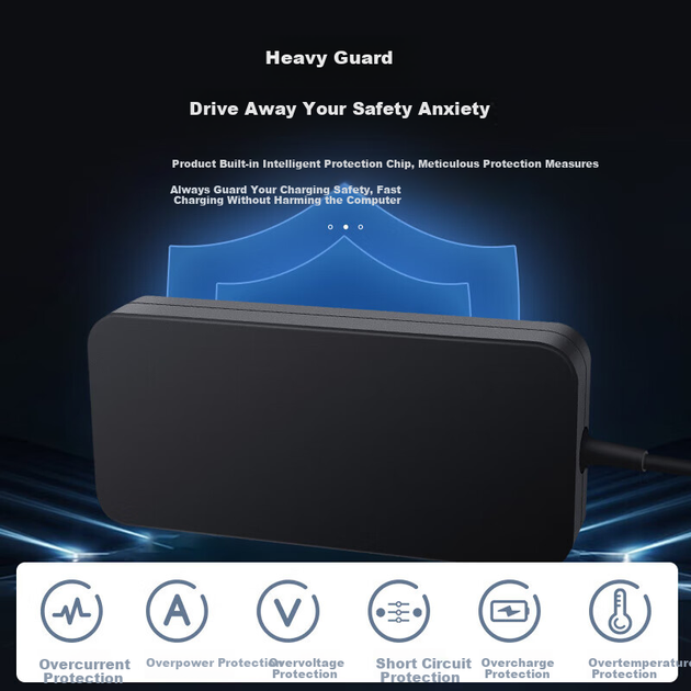 Блок живлення Mryc для ігрового ноутбука Huawei Honor Hunter V700 серії FRD-WFG9, кабель зарядного пристрою 20V10A 200W для ноутбуків - зображення 8