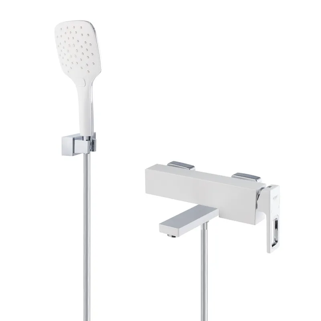 Смеситель для ванны с коротким изливом KOER KB-41009-04 (Цвет хром+белый) (KR5985) - Фото 3 Смеситель для ванны с коротким изливом KOER KB-41009-04 (Цвет хром+белый) (KR5985) - изображение 3