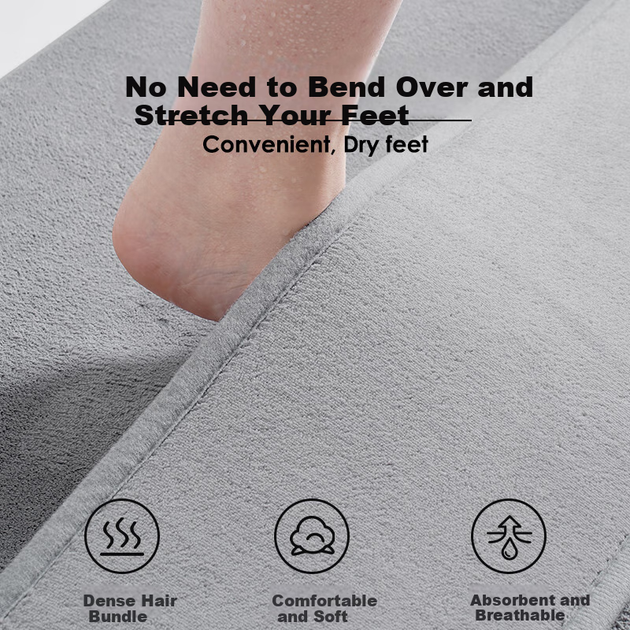 Мягкий коврик для ног Qiqijia Bath Foot Scrubber Back Bathroom Mat из утолщенной пены с эффектом памяти, впитывающий, нескользящий, для входа в ванную комнату. - Фото 5 Мягкий коврик для ног Qiqijia Bath Foot Scrubber Back Bathroom Mat из утолщенной пены с эффектом памяти, впитывающий, нескользящий, для входа в ванную комнату. - изображение 5