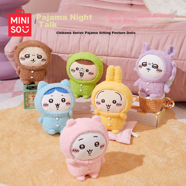 MINISO Chiikawa Плюшева лялька Іграшка Подушка М'яка тварина, Подарунок дівчині на день народження, Сяо Ба - зображення 5