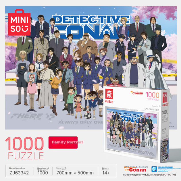 MINISO (MINISO) Пазл "Детектив Конан - Сімейний портрет", будівельні блоки, дитяча іграшка, подарунок на день народження, підходить для хлопчиків та дівчаток - изображение 4