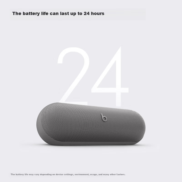 Портативна пилонепроникна бездротова Bluetooth-колонка Beats Pill Collaboration Special Edition, сумісна з Apple та Android – темно-сірий колір - изображение 6