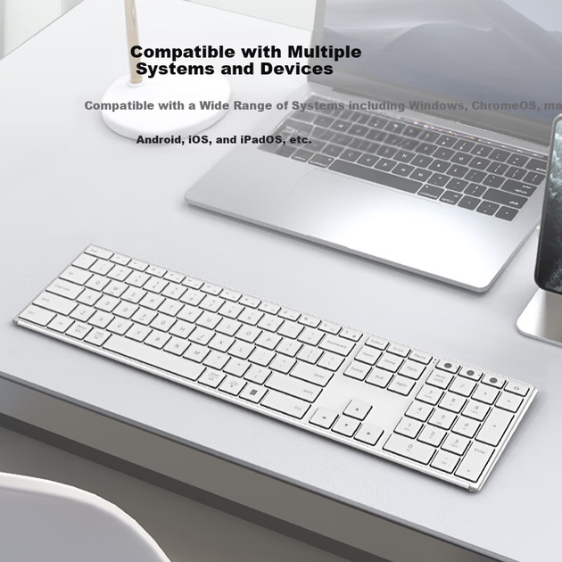Клавиатура беспроводная Ausdom S4 Pro Bluetooth/Wireless White - изображение 9