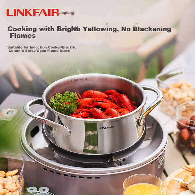 Скороварка LINKFAIR, побутова вибухобезпечна каструля під тиском з нержавіючої сталі, маленька міні-кнопка, що відкривається та закривається одним дотиком, для газових та індукційних плит - зображення 6