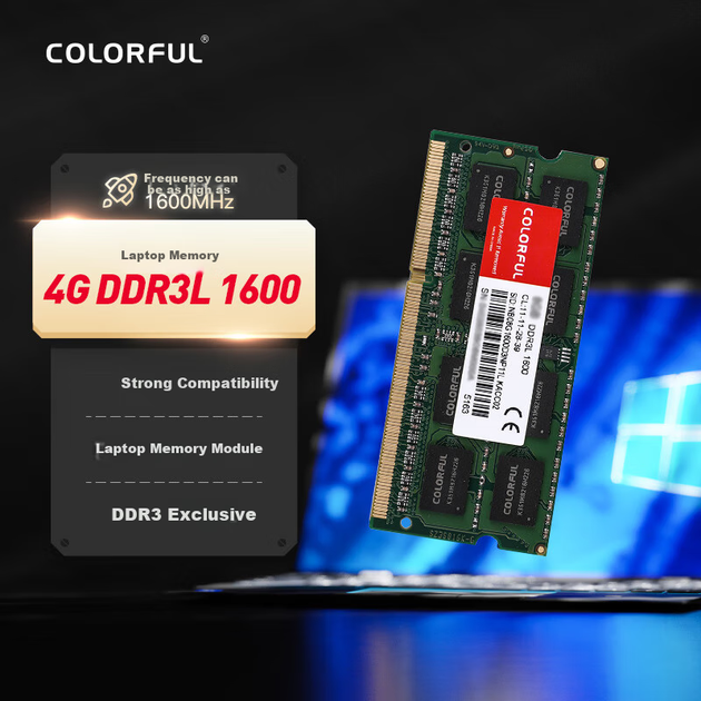 Оперативная память Colorful SODIMM DDR3L-1600 4096MB PC3L-12800 (SIDNB08G1600D3NP11LKACC02) - изображение 2