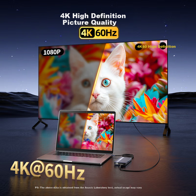 Док-станція розширення Acasis Dual HDMI, док-станція розширення USB, док-станція розширення DP, кабель-подовжувач для чотирьох екранів, док-станція-подовжувач USB, сумісний з Type-C, підходить для Apple та Huawei, DS-0202 - Фото 5 Док-станція розширення Acasis Dual HDMI, док-станція розширення USB, док-станція розширення DP, кабель-подовжувач для чотирьох екранів, док-станція-подовжувач USB, сумісний з Type-C, підходить для Apple та Huawei, DS-0202 - зображення 5