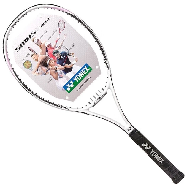 Теннисная ракетка YONEX SMASH HEAT, продвинутый/начальный уровень, из углеродного композита, белая, с предварительно натянутыми струнами, в комплекте с бесплатным подарком. - изображение 7