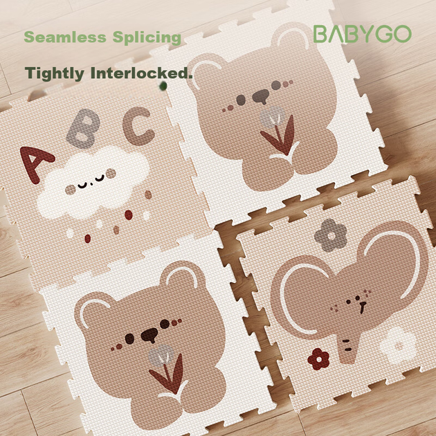 Коврик для ползания BG-BABYGO из XPE, потовщенный, без окантовки - Фото 6 Коврик для ползания BG-BABYGO из XPE, потовщенный, без окантовки - изображение 6