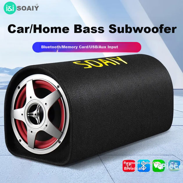 Автомобильный сабвуфер Soaiy D18 8 дюймов, супербас, 12 В/24 В, мощный Bluetooth-динамик для автомобиля, грузовика, электромотоцикла. - изображение 4