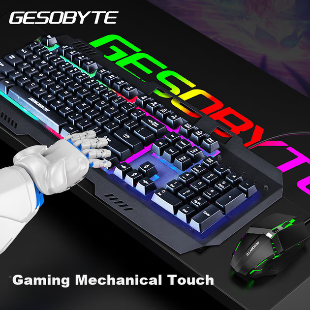 Комплект проводной GESOBYTE G108X USB Black - Фото 4 Комплект проводной GESOBYTE G108X USB Black - изображение 4