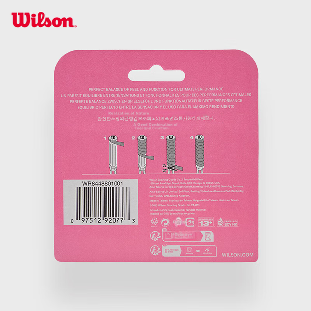 Пов'язка на голову Wilson SLAM Series Sticky Grip Sweatband, 3 шт., неоново-рожевий колір, WR8448801001 - Фото 5 Пов'язка на голову Wilson SLAM Series Sticky Grip Sweatband, 3 шт., неоново-рожевий колір, WR8448801001 - зображення 5