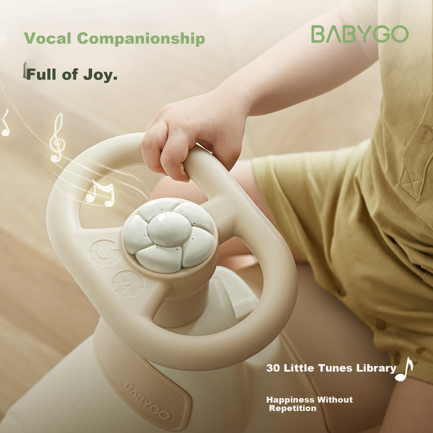 Деревянная машинка-качалка BG-BABYGO «Авиатор», для малышей - изображение 7