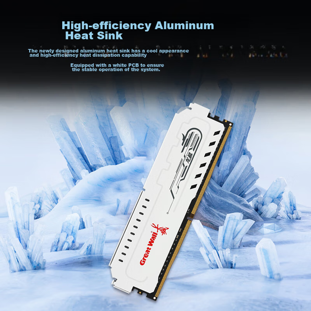 Оперативна пам'ять Great Wall Longshen Platinum DDR4-3200 16384MB PC4-25600 White - зображення 5