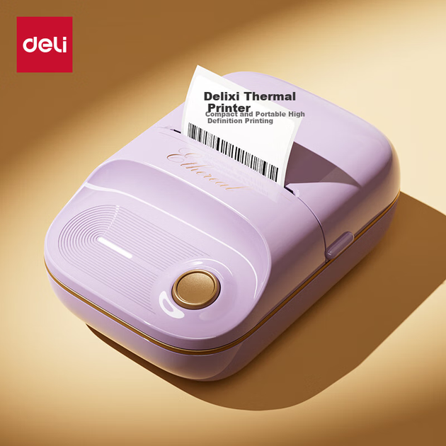 Портативний термопринтер Deli Q20 Purple для домашнього використання, етикеток для журналів, етикеток для зберігання, цінників, етикеток для продуктів харчування з мобільним Bluetooth-з'єднанням - изображение 5