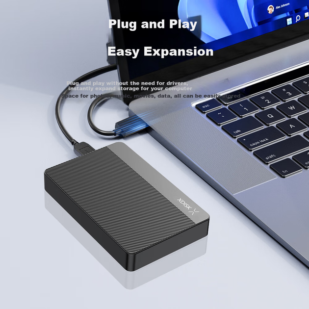 Зовнішній жорсткий диск Xiaopan (XDISK) USB 3.0 1 ТБ, дводисковий, резервне копіювання X серії, 2,5-дюймовий класичний чорний, зовнішній накопичувач для даних, фотографій, відео, високошвидкісна передача даних - Фото 5 Зовнішній жорсткий диск Xiaopan (XDISK) USB 3.0 1 ТБ, дводисковий, резервне копіювання X серії, 2,5-дюймовий класичний чорний, зовнішній накопичувач для даних, фотографій, відео, високошвидкісна передача даних - изображение 5