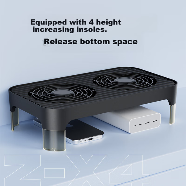 Вентилятор охолодження для роутера PowerTrain Z-X4, два вентилятори, підставка для міні-ПК MINI, великий вентилятор, чорний кронштейн, інтерфейс живлення USB, два вентилятори 14 см - Фото 5 Вентилятор охолодження для роутера PowerTrain Z-X4, два вентилятори, підставка для міні-ПК MINI, великий вентилятор, чорний кронштейн, інтерфейс живлення USB, два вентилятори 14 см - изображение 5
