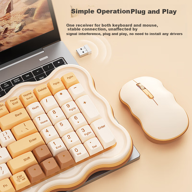 Комплект беспроводной BOW MK98 Wireless Beige - изображение 7