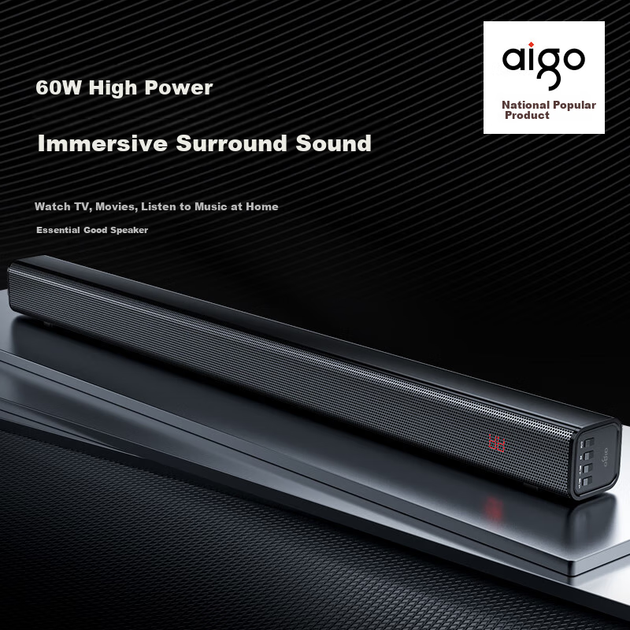 Bluetooth-колонка Aiguozhe T121, бездротова колонка для комп'ютера, колонка для домашнього кінотеатру, саундбарна колонка для телевізора, колонка для вітальні, настінна колонка - зображення 8