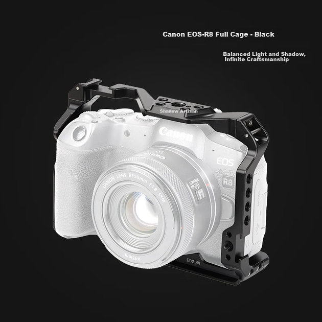 Комплект розширення Yingshiji Full Cage з алюмінієвого сплаву для камери Canon EOS R5C R6 R50 R100 R7 R10 RP R8 - зображення 6