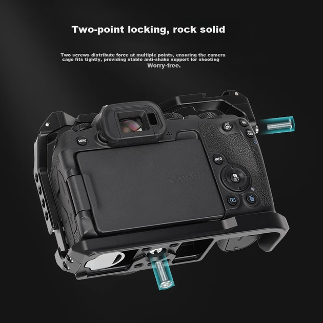 Комплект розширення Yingshiji Full Cage з алюмінієвого сплаву для камери Canon EOS R5C R6 R50 R100 R7 R10 RP R8 - зображення 8
