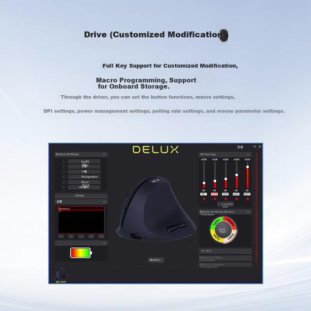 Мышь Delux M618Air Wireless Black - изображение 4