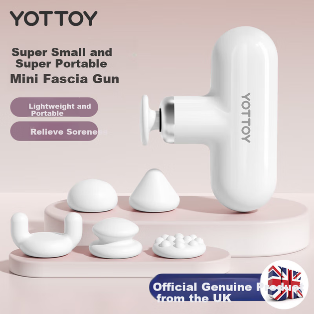 Массажер-пистолет мини Yottoy, фасциальный, для шеи, белый - изображение 4