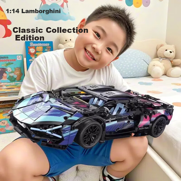 Конструктор QZCX Lamborghini, гоночный автомобиль на дистанционном управлении, электромобиль, совместим с Lego, детская игрушка, подарок на день рождения для мальчиков. - изображение 5