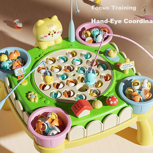Игрушка-рыбалка Kuangyeqishi магнитная для детей 1-3 года развивающая подарочная - изображение 4