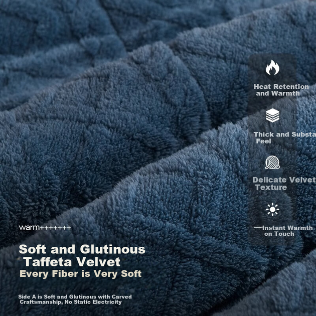 MUJI Tafvel Бархатное трехслойное утепленное зимнее теплое фланелевое одеяло для кондиционера, дивана, 150*200 см - зображення 5